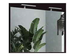 Discount Meublorama Espejo de diseño con 2 leds, 120x75 cm, colección KUBRICK Blanco