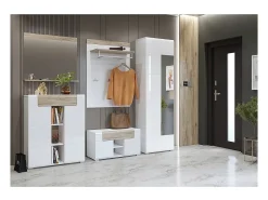 Meublorama Espejo De Pared|Espejo^Espejo de diseño OHIO – 83x72 cm – Roble claro con estante integrado Marru00f3n