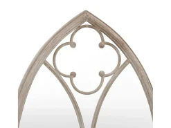 Clearance Espejo de jardín arena hierro para exterior 70x30 cm ES126730 Crema
