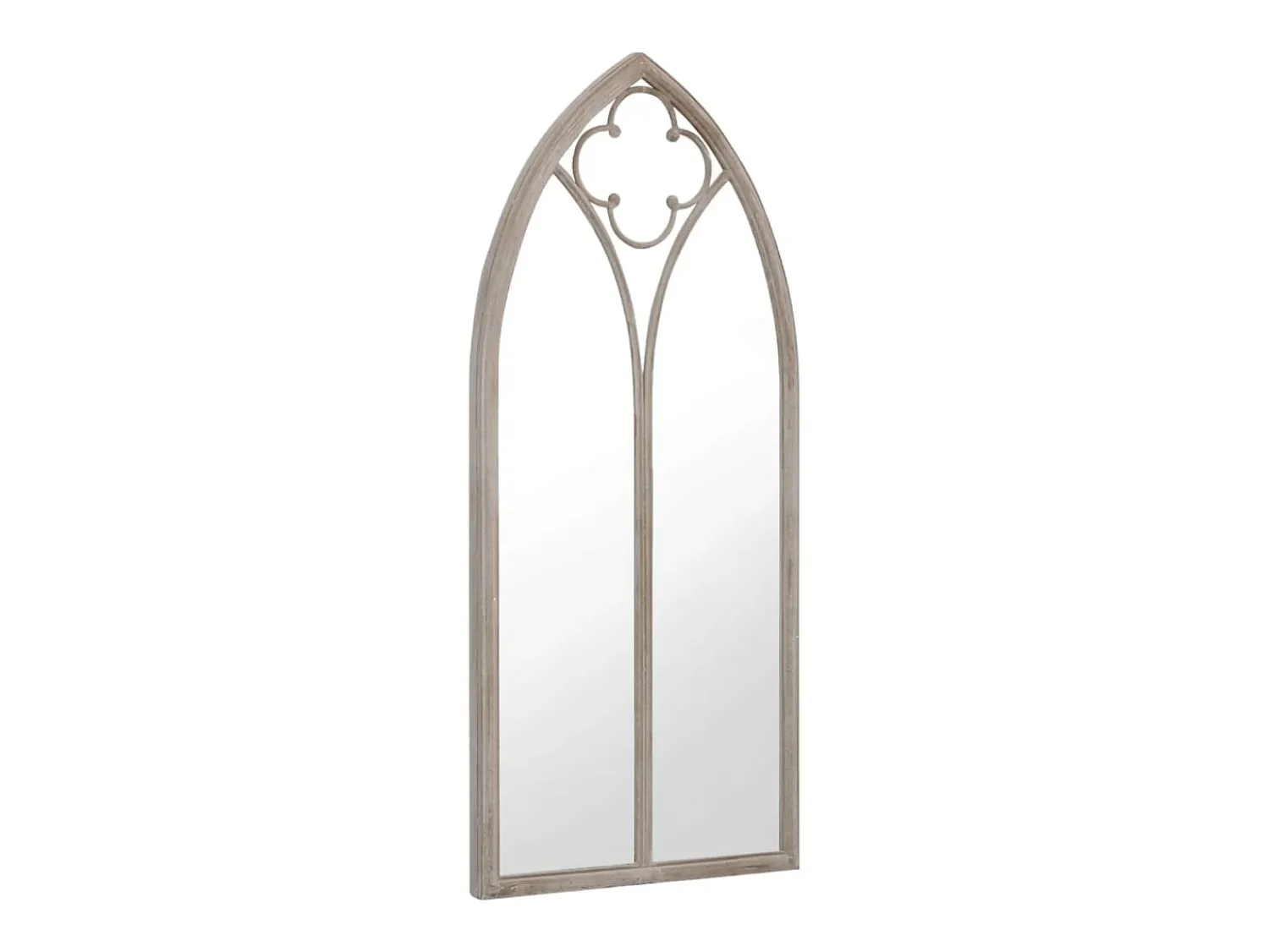 Clearance Espejo de jardín arena hierro para exterior 70x30 cm ES126730 Crema
