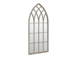 Outlet Espejo de jardín arena hierro para exterior 70x30 cm ES471099 Crema