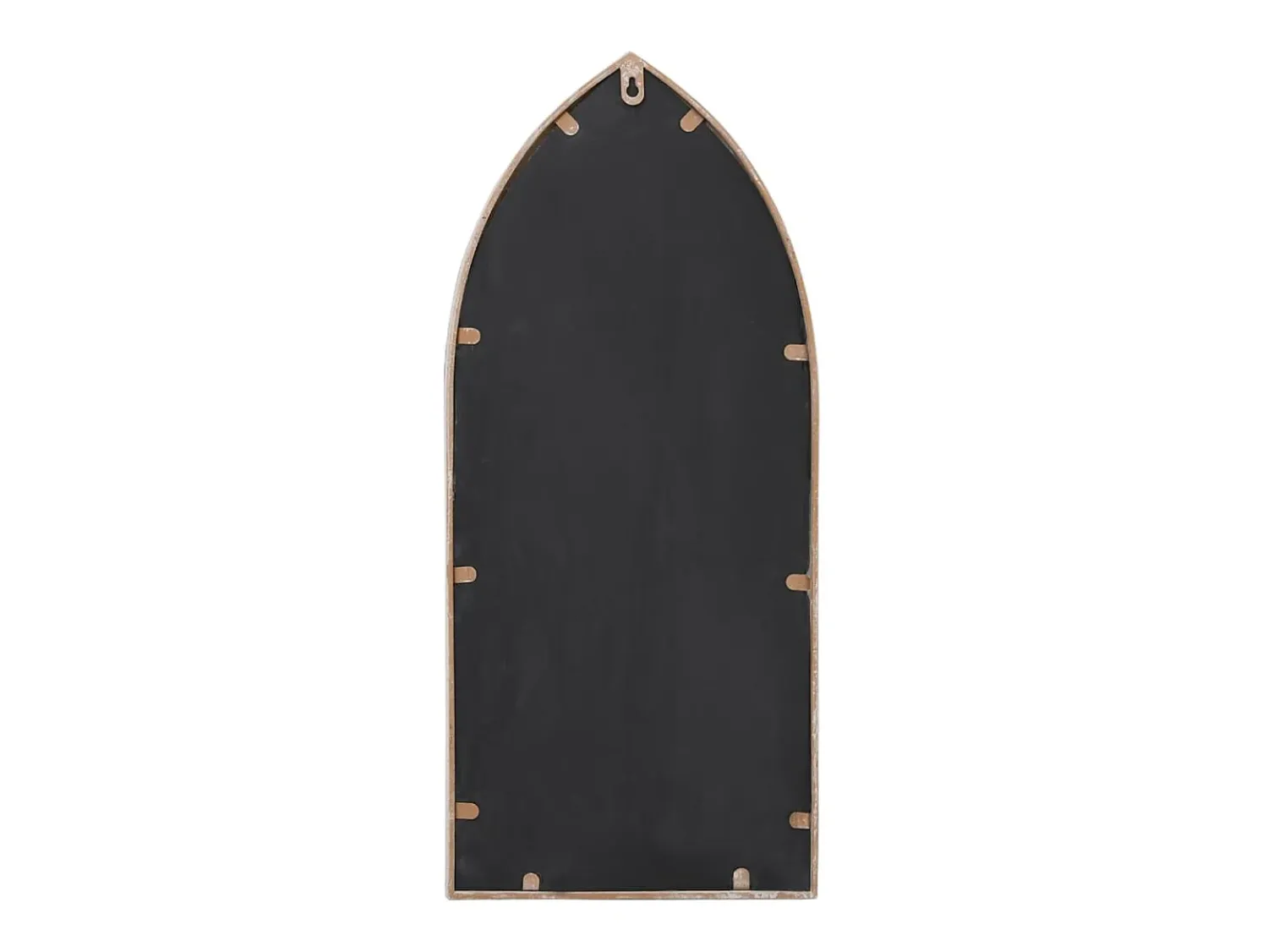 Outlet Espejo de jardín Arena 70x30 cm Hierro para uso exterior Crema