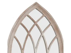 Outlet Espejo de jardín Arena 70x30 cm Hierro para uso exterior Crema