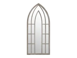 New Espejo de Jardín Arena 100x45cm Hierro para uso exterior Crema