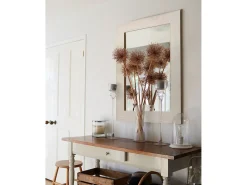 Sale DECOWOOD Espejo de madera color beige de 70x150cm - SAND - Blanco