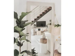 Sale DECOWOOD Espejo de madera color beige de 70x150cm - SAND - Blanco