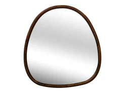 Espejo de madera de abeto decorativo de pared, 75cm nogal