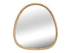 Espejo de madera de abeto decorativo de pared, 55cm natural