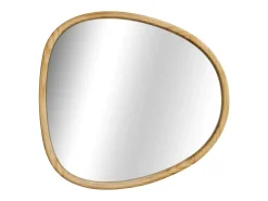 Espejo de madera de abeto decorativo de pared, 55cm natural