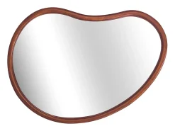 Espejo de madera de abeto decorativo de pared, 65cm nogal