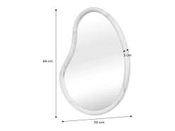 Espejo de madera de abeto decorativo de pared, 65cm nogal