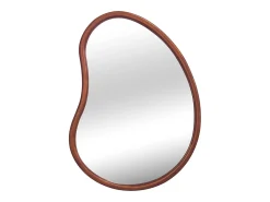 Espejo de madera de abeto decorativo de pared, 95cm nogal