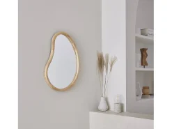 Clearance Sweeek Espejo de madera de abeto decorativo de pared, 65cm natural Color natural claro
