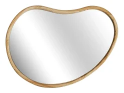 Clearance Sweeek Espejo de madera de abeto decorativo de pared, 65cm natural Color natural claro