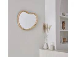 Clearance Sweeek Espejo de madera de abeto decorativo de pared, 65cm natural Color natural claro