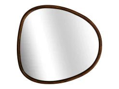 Sweeek Espejo De Pared|Espejo^Espejo de madera de abeto decorativo de pared, 55cm nogal Color natural oscuro