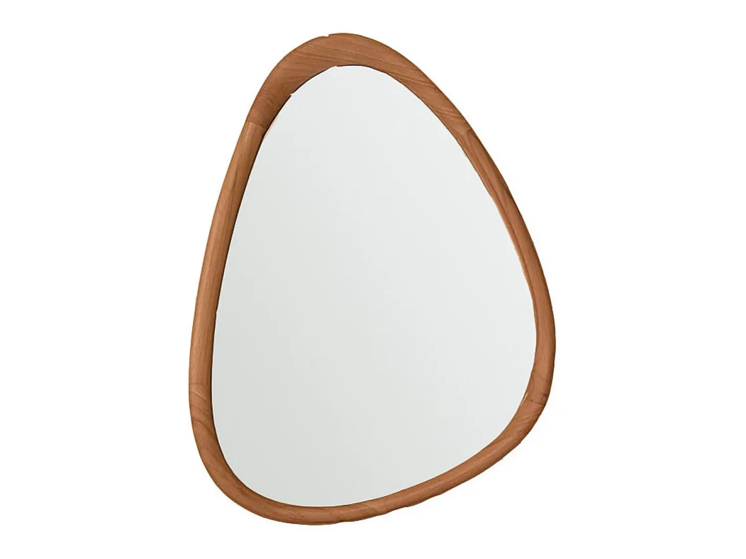 Espejo de madera de teca maciza de 90 cm