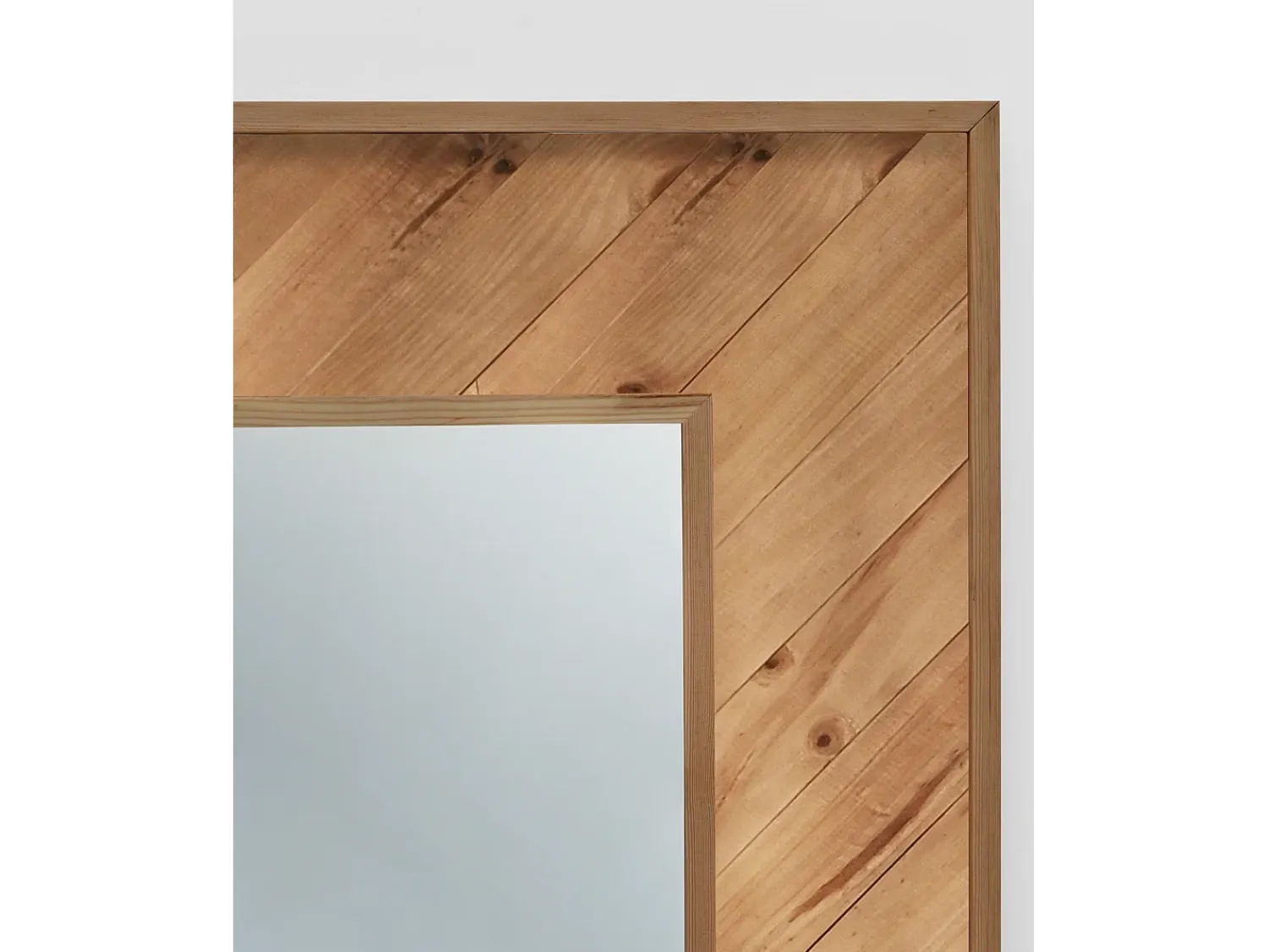 Sale DECOWOOD Espejo de madera maciza en tono roble oscuro de 163x84cm - VILLA - Multicolor