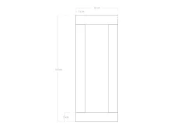 Outlet DECOWOOD Espejo de madera maciza tono roble oscuro de 165x65cm - IZAL - Marru00f3n