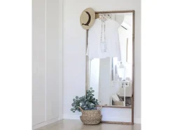 Best DECOWOOD Espejo de madera maciza tono roble oscuro de 160x80cm - WALLS - Marru00f3n