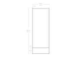 Best DECOWOOD Espejo de madera maciza tono roble oscuro de 160x80cm - WALLS - Marru00f3n