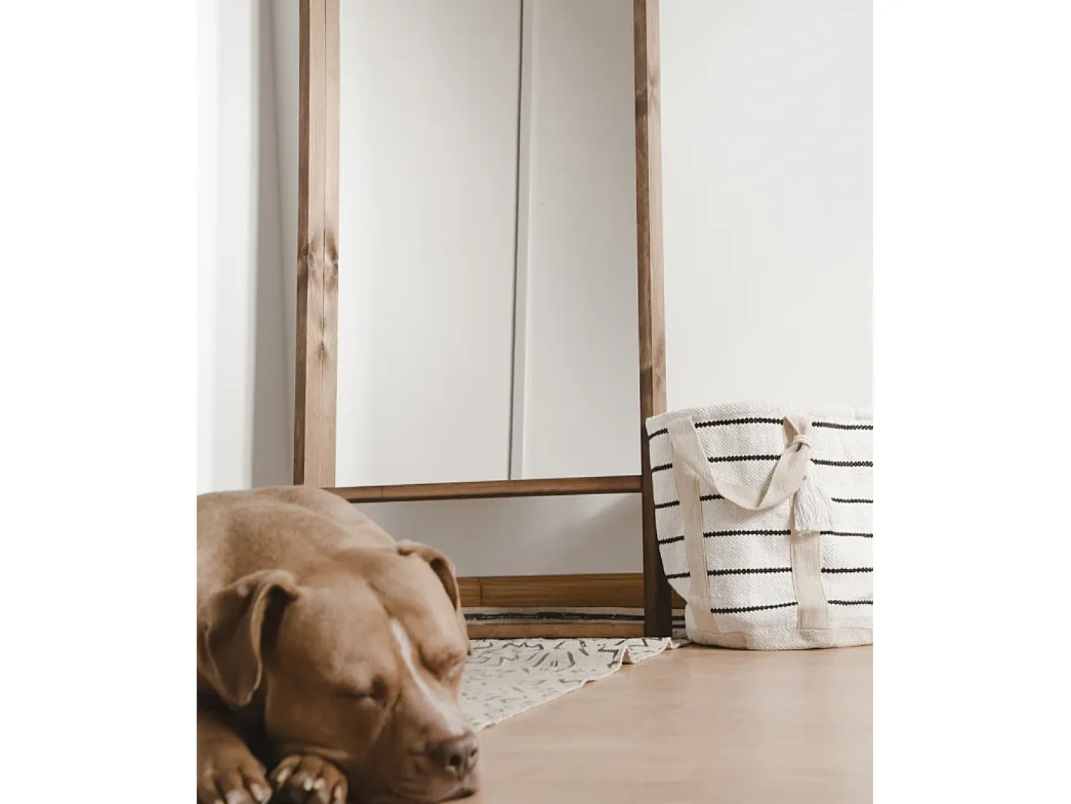 Best DECOWOOD Espejo de madera maciza tono roble oscuro de 160x80cm - WALLS - Marru00f3n