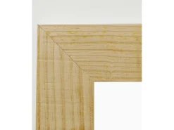 Clearance DECOWOOD Espejo de madera maciza tono natural de 66x86cm - PINAL - Beige