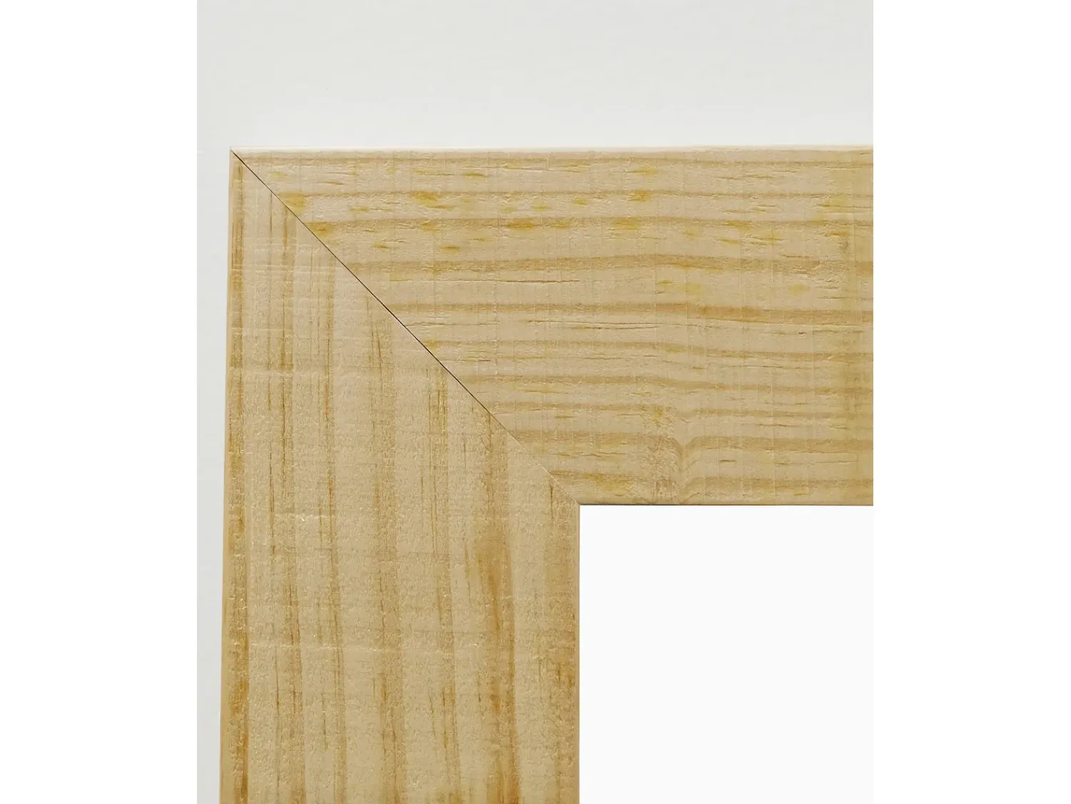 Clearance DECOWOOD Espejo de madera maciza tono natural de 66x86cm - PINAL - Beige