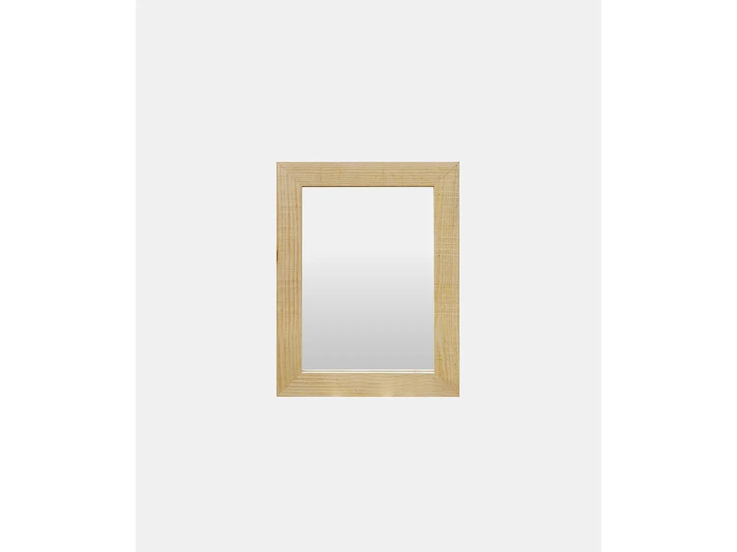 Clearance DECOWOOD Espejo de madera maciza tono natural de 66x86cm - PINAL - Beige