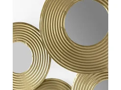 Outlet Les Tendances Espejo de pared art déco de metal KINSKY - L 86 x H 68 cm Dorado