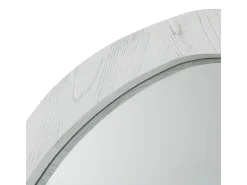 Les Tendances Espejo De Pared|Espejo^Espejo de pared Blac ovalado de madera blanca L 81 cm Blanco