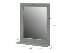 Sale Sobuy Espejo de Pared con 1 Estante Espejo de baño Color Oscuro FRG129-SG ES Gris
