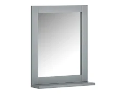 Sale Sobuy Espejo de Pared con 1 Estante Espejo de baño Color Oscuro FRG129-SG ES Gris