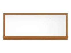 Outlet OZAIA Espejo de pared con estante de madera de roble , L. 120 x A. 50 cm, Natural, JIAO Color natural oscuro
