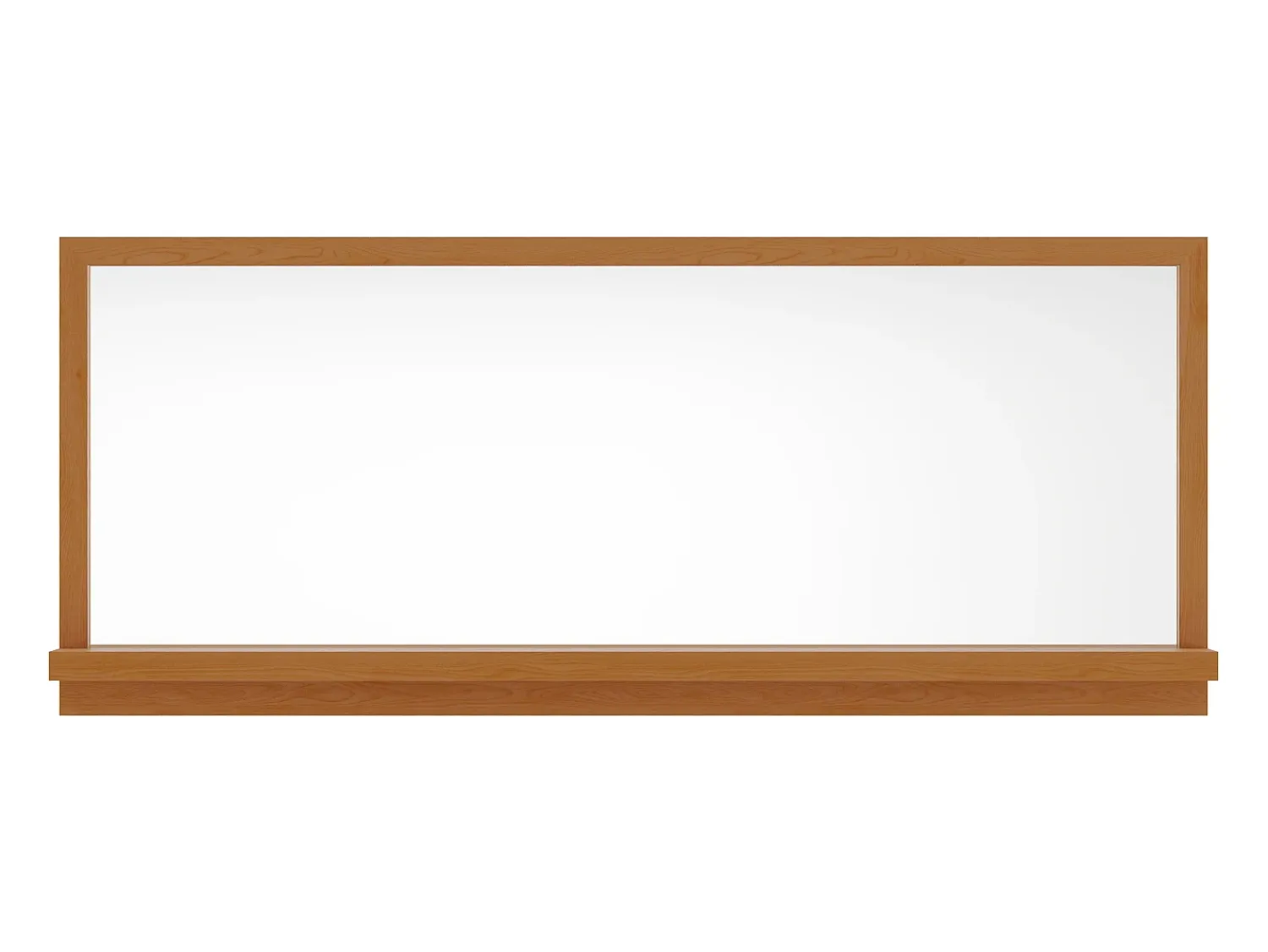 Outlet OZAIA Espejo de pared con estante de madera de roble , L. 120 x A. 50 cm, Natural, JIAO Color natural oscuro
