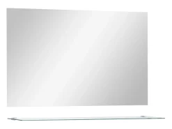 Online Espejo de pared con estante de vidrio templado 100x60 cm ES680690 Plateado