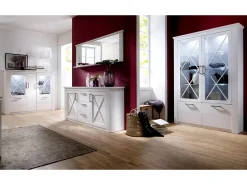Online Les Tendances Espejo de pared con estante de melamina blanca Aria Blanco