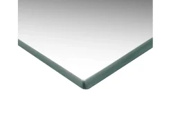 Clearance Espejo de pared con lámparas LED Cristal Rectangular Plateado