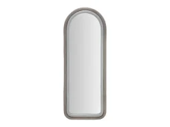 New Espejo de pared con marco arqueado de tela 160x60x4 cm Cloe - Gris Topo