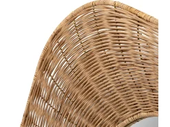 Les Tendances Espejo De Pared|Espejo^Espejo de pared cuadrado PALIA de ratán natural – Ø 102 cm Beige