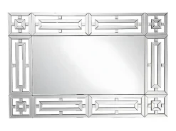 Sale OZAIA Espejo de pared de acero inoxidable - Ancho 120 x Alt. 80 cm - - LOAYE Plateado