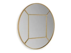 Les Tendances Espejo De Pared|Espejo^Espejo de pared de diseño redondo KALY en metal - Ø 73 cm Dorado