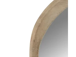 Les Tendances Espejo De Pared|Espejo^Espejo de pared de madera maciza de mango claro Liray L 60 cm Beige