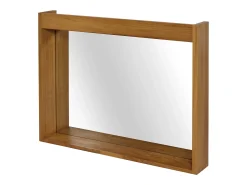 Outlet MCW Espejo de pared de teca -M75 Marru00f3n