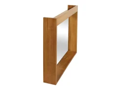 Outlet MCW Espejo de pared de teca -M75 Marru00f3n