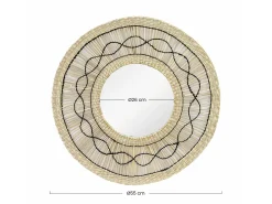 Hot THINIA HOME Espejo de Pared en Algas Marinas Redondo Bask Natural Ø55cm Beige