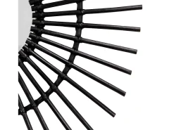 THINIA HOME Espejo De Pared|Espejo^Espejo de Pared en Ratán Ovalado Deko 80cm Negro