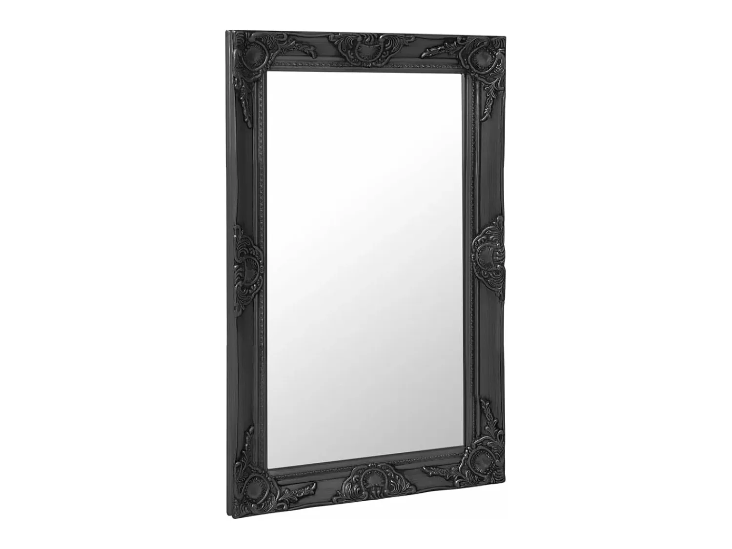 Best Espejo de pared estilo barroco 50x80 cm ES226418 Negro