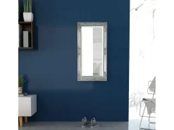 Outlet Espejo de pared estilo barroco 100x50 cm ES448102 Plateado