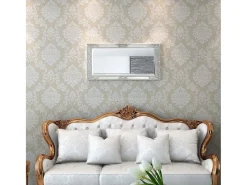 Outlet Espejo de pared estilo barroco 100x50 cm ES448102 Plateado
